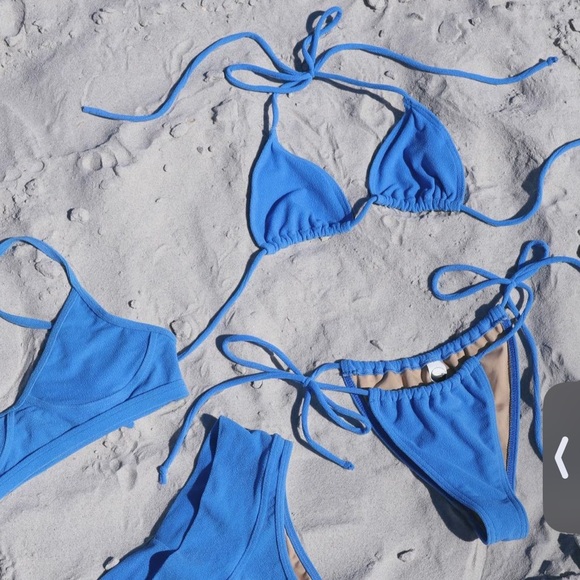 Gnash swim BNWT towelling string bikini top and bottoms size 2US/6AU - Picture 7 of 12